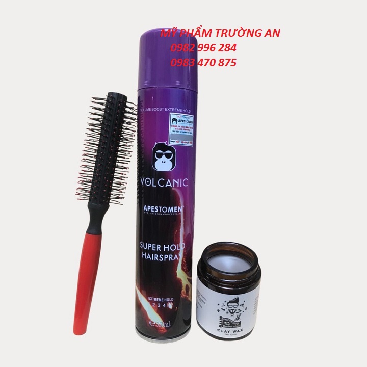 Sáp, Wax gôm vuốt tóc VOLCANIC + CLAY WAX Trắng 100gr tạo kiểu giữ nếp cho tóc