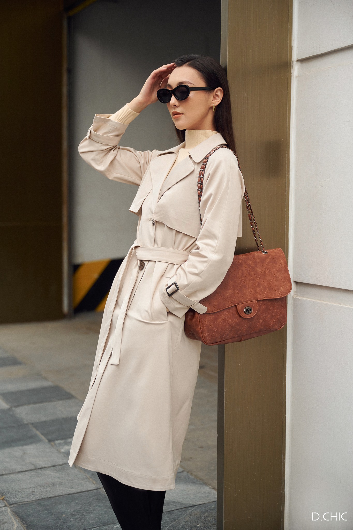 D.CHIC Áo Trench coat 3 cúc MS: 970276