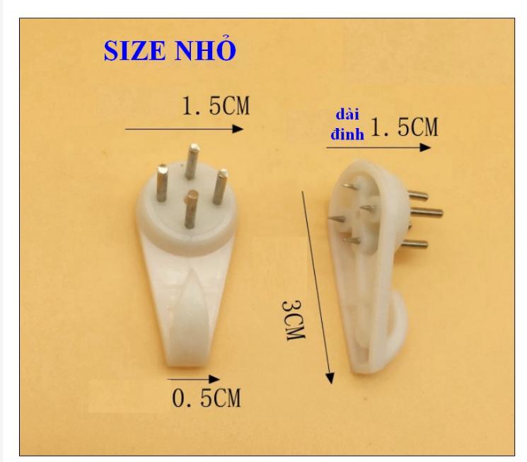 10 chiếc đinh móc treo tường không cần đóng tường - treo hình ảnh khung hình móc móng tay đinh 4 chân