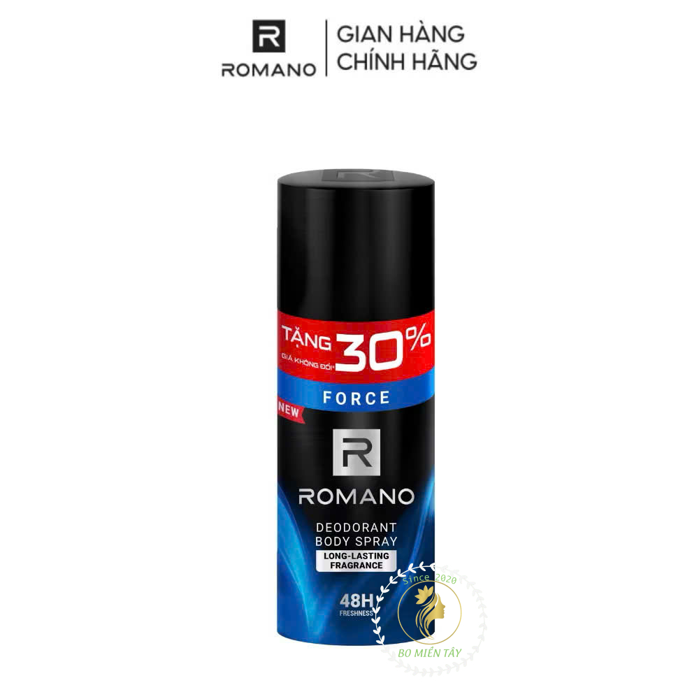 (Tặng 30%) Xịt Khử Mùi Nam Romano 195ml – Classic, Force, Attitude, Gentleman