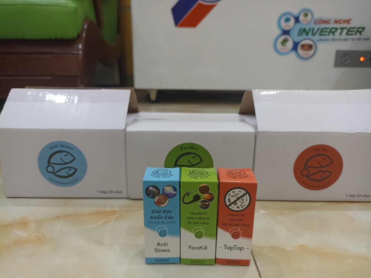 [COMBO] Anti Stress - Parakill - Toptop Dưỡng cá