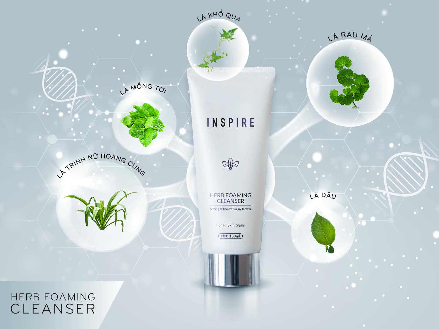 Sửa rửa mặt thảo dược INSPIRE ( mua 1 được 2 )