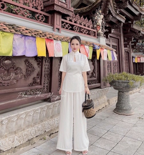 [HCM]SET ĐỒ LAM ĐI CHÙA PHỐI HOA