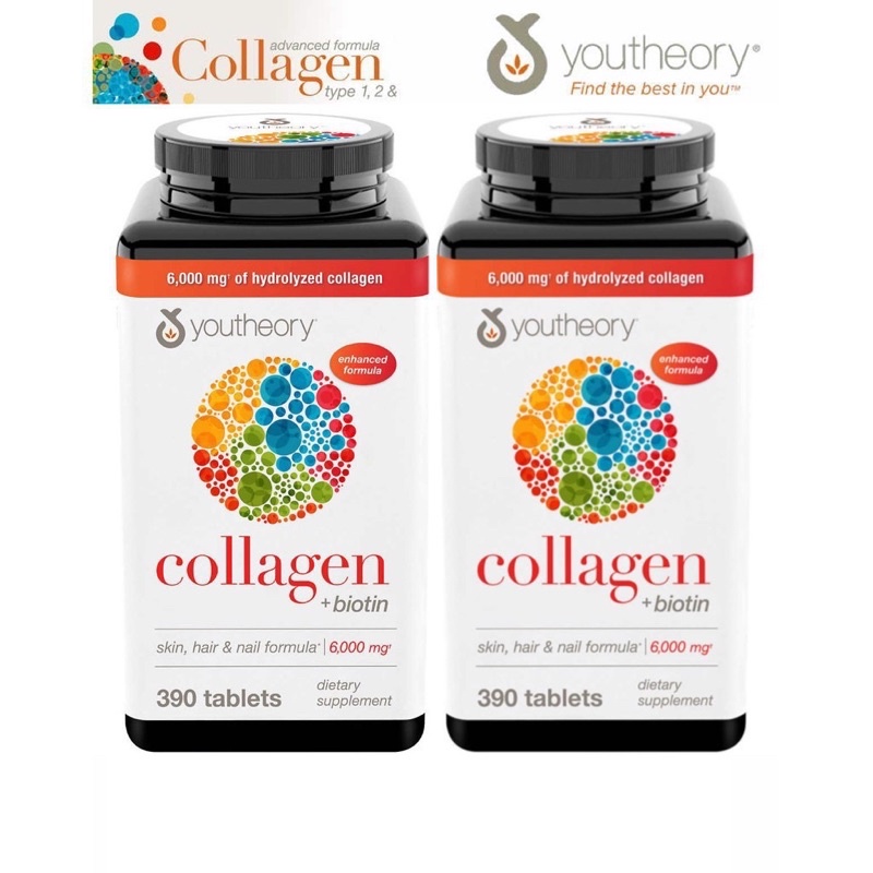 Collagen 390v Collagen Youtheory Advanced Type 1,2&3