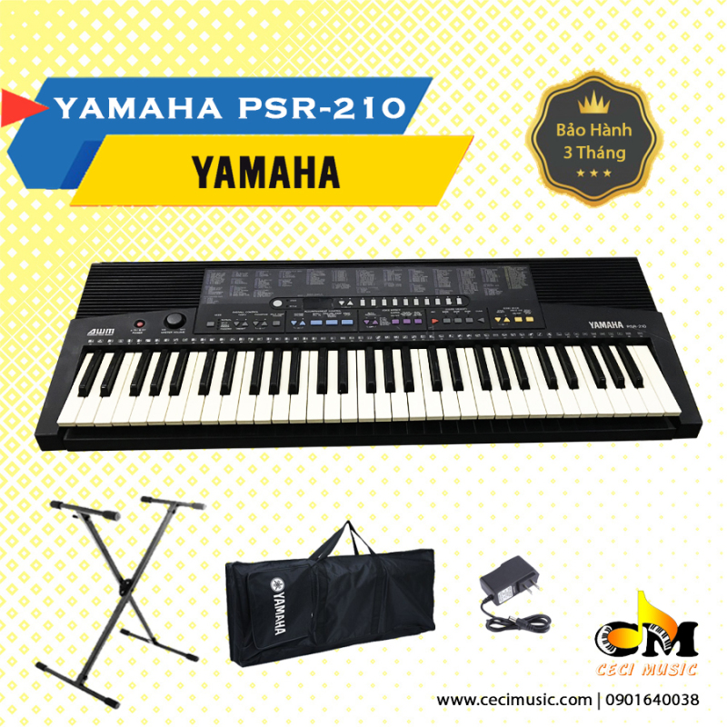 Đàn Organ Yamaha PSR210 Hàng nội địa Nhật. Like new 90%. 61 phím, chức năng Touch, thu âm nhạc, màn hình số. Phù hợp cho người mới học đàn, trẻ em luyện ngón và học tập.