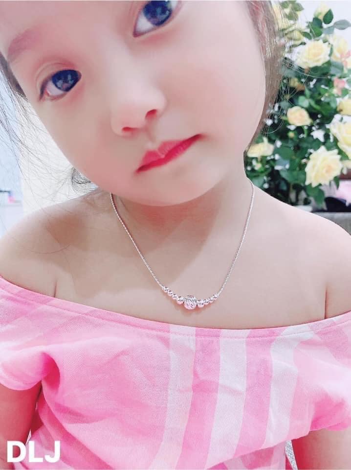 Dây chuyền bạc trẻ em MS12