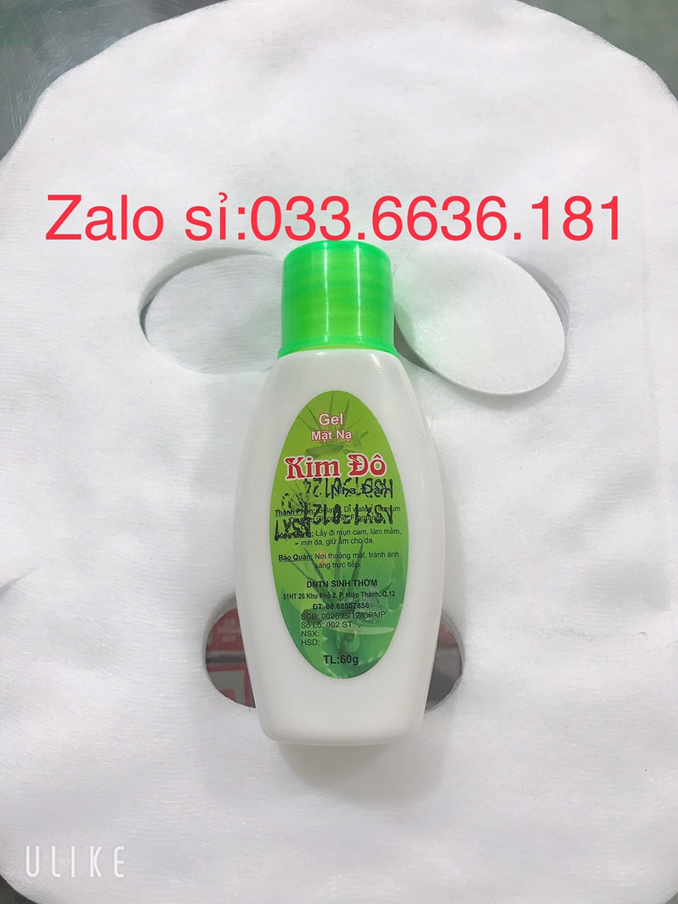 GEL HÚT MỤN nha đam KIM ĐÔ chai 60g + 10 miếng mặt nạ giấy