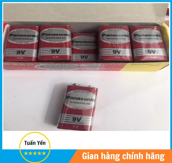 Pin vuông 9V Panasonic (10 viên) hàng chính hãng.