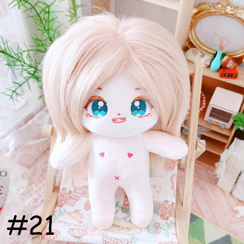 20cm idol girl doll diy long hair plush toys black pink lisa jennie jisoo izone twice red velvet oh my girl mamamoo aespa dolls accessories collection