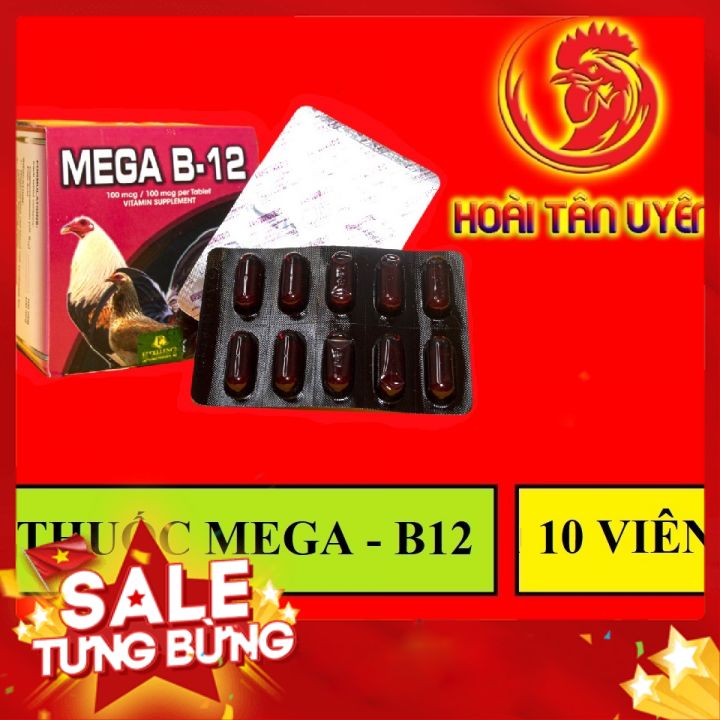 [BD] [ GIÁ RẺ LẠI CÒN FREESHIP ] B12 MEGA dinh dưỡng cho gà đá 1 VỈ 10 VIÊN