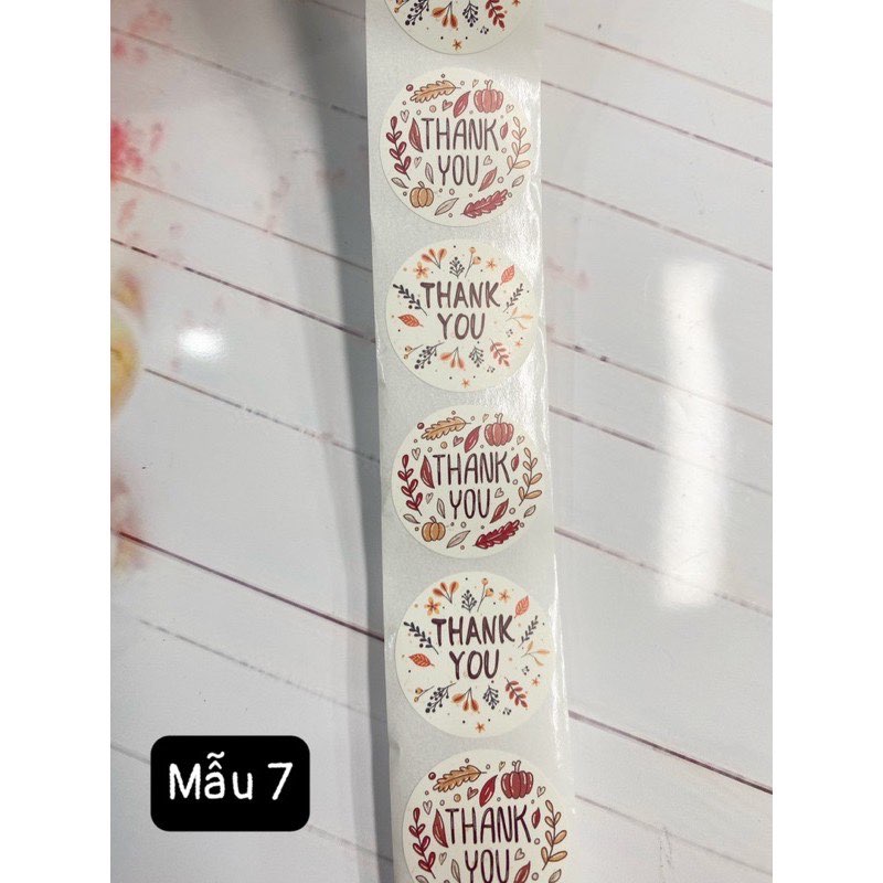 Sticker in chữ thank you