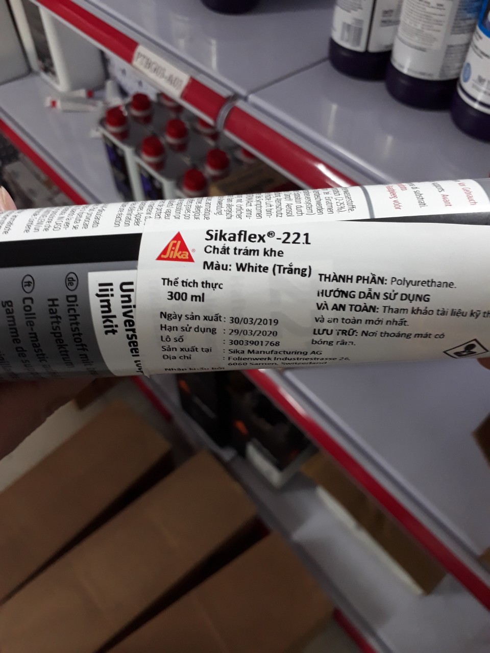 (Chính hãng) Sika flex 221 (Trắng) - Keo trám khe
