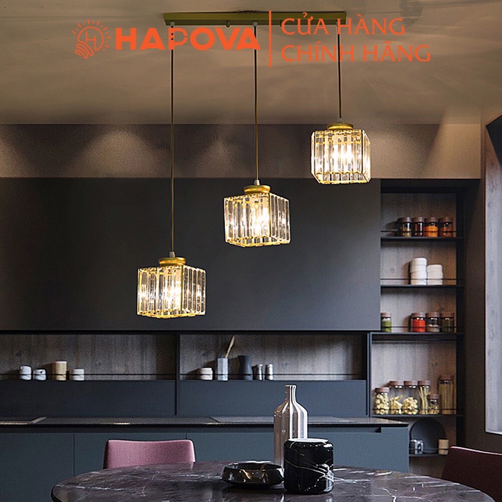 Bộ 03 Đèn thả trần trang trí pha lê HAPOVA DT 9575/3