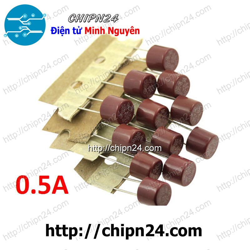 Cầu chì tròn 0.5a 250v 8x8mm