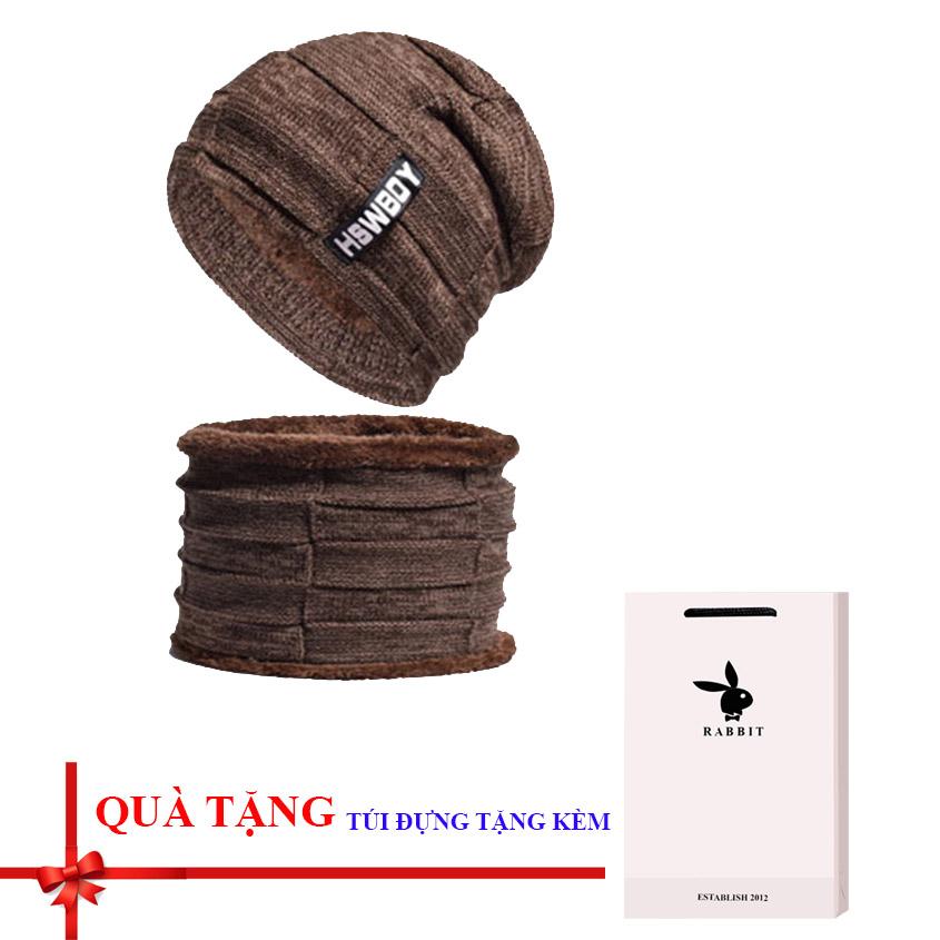 Mũ len thời trang P L A Y B O Y phong cách châu Âu, Có túi tặng kèm làm quà tặng