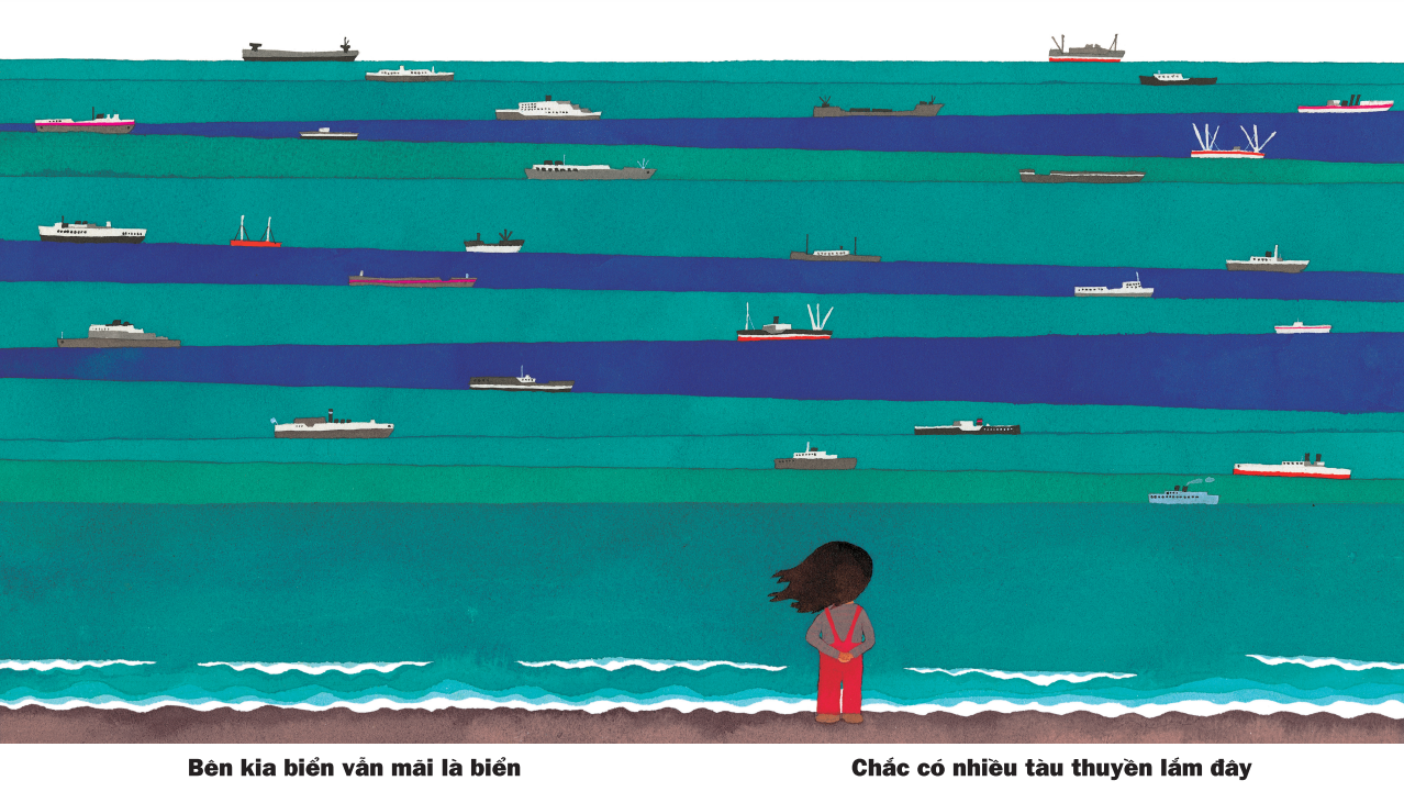 Sách Ehon Nhật Bản - Phát triển sáng tạo cho bé từ 3 tuổi - Bên kia biển