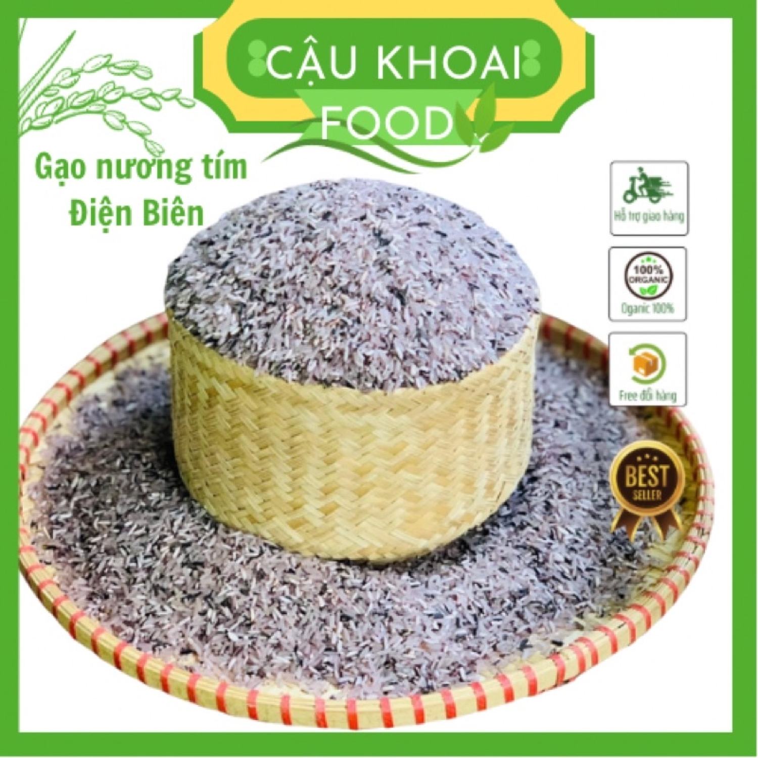 Gạo tẻ nương tím Điện Biên 1kg ( hàng lᴏại 1)