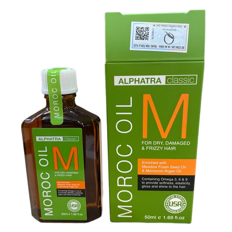 Tinh dầu dưỡng bóng tóc Alphatra Classic Moroc Oil 50ml ( USA )