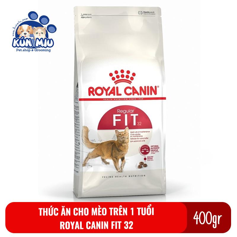 [Hoàn Tiền 10%] Thức ăn cho mèo trưởng thành trên 1 tuổi Royal Canin Fit 32 400g