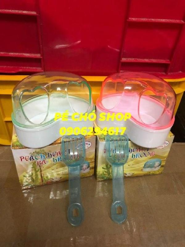Nhà Tắm hamster Mika có Muỗng xúc cát (2size vừa và to)