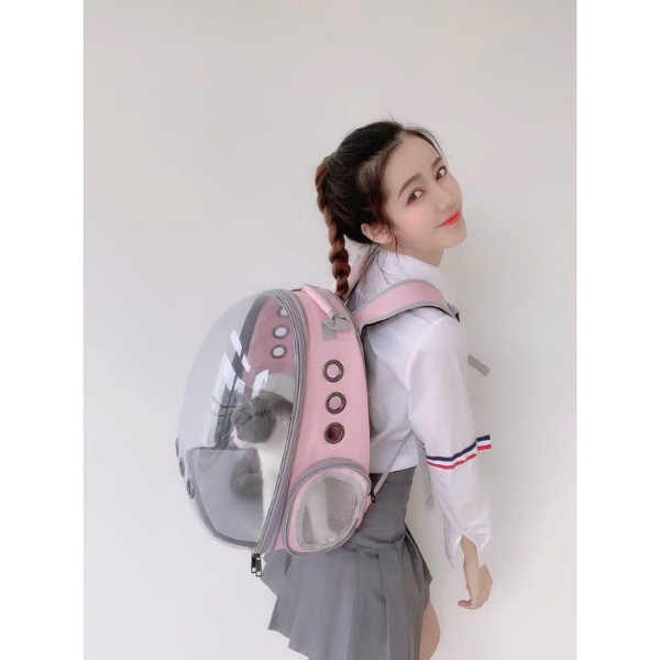 Balo Chó Mèo Phi Hành Gia Trong Suốt