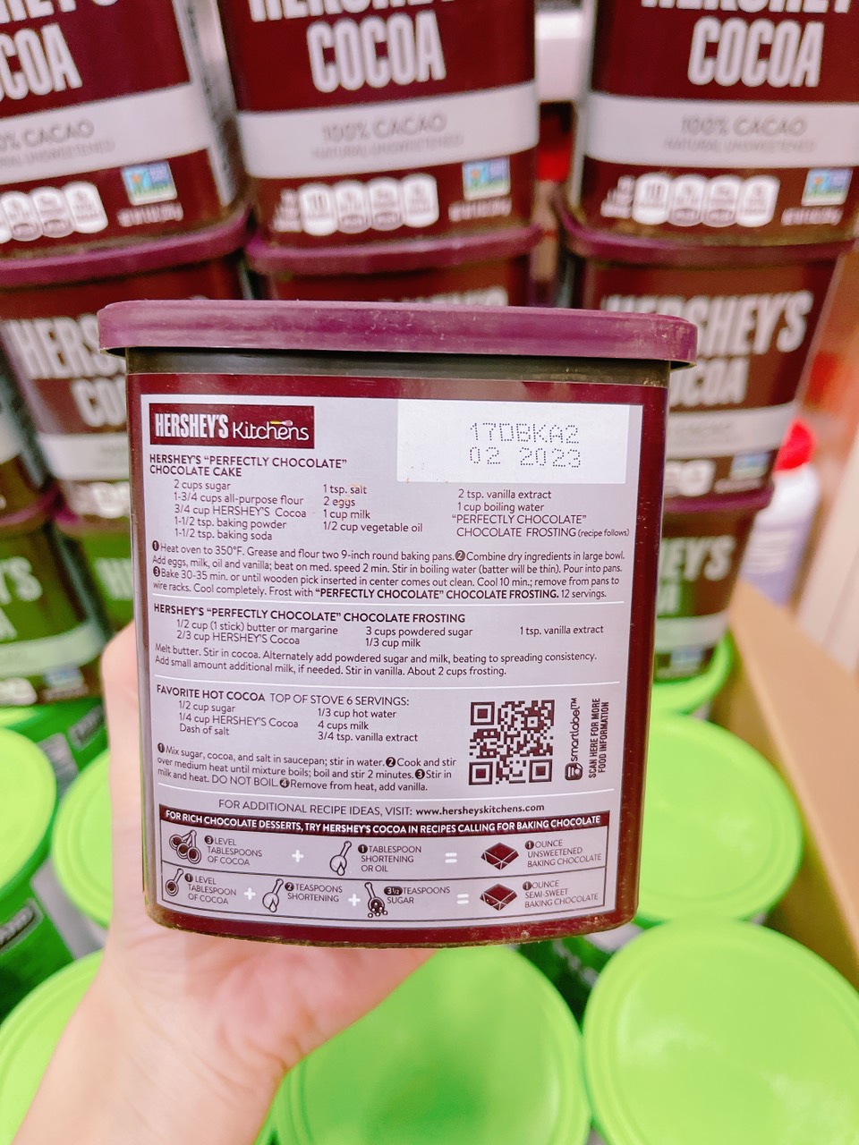 Bột cacao nguyên chất Hershey's (226g) - Mỹ