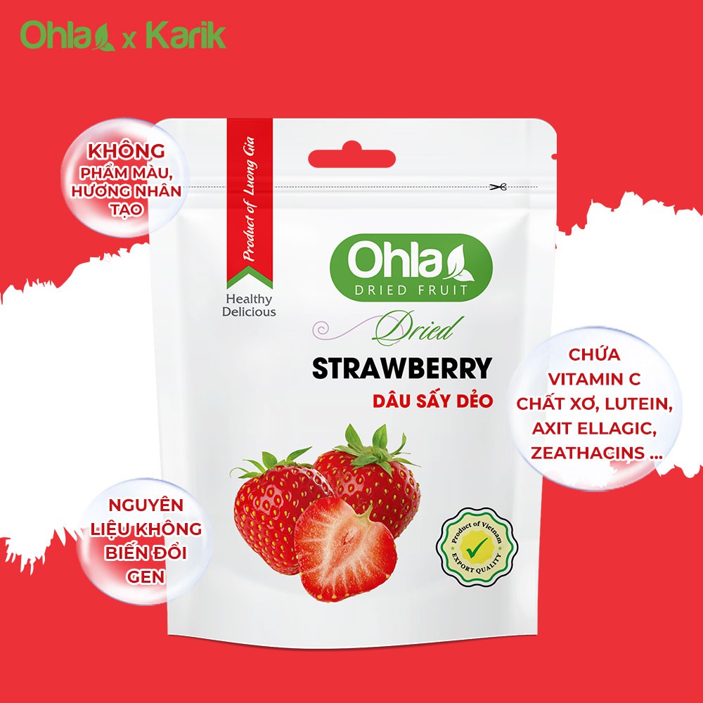 Ohla Dried Strawberries 100g