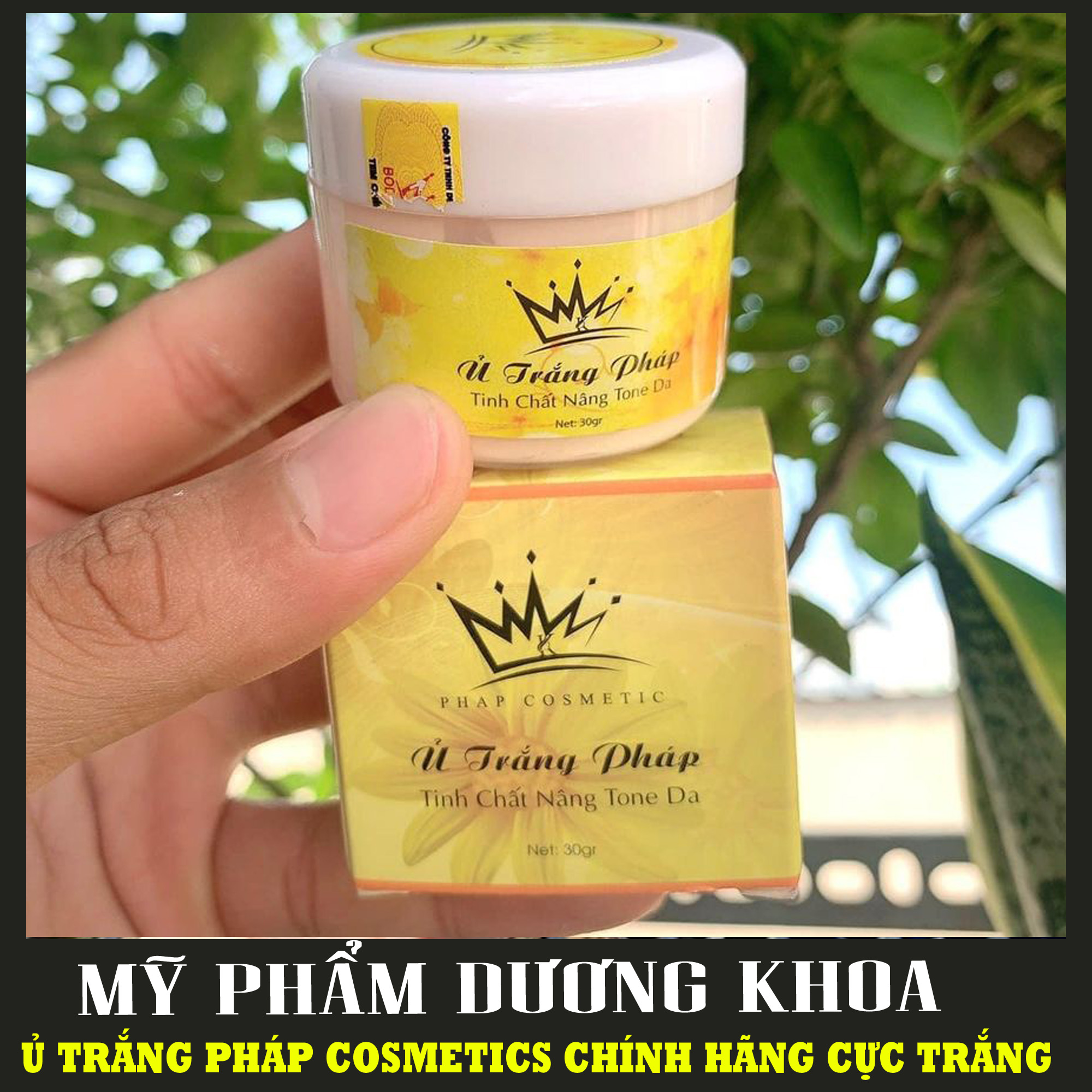 Kích trắng, ủ trắng pháp cosmetics chính hãng, trộn kem body pháp