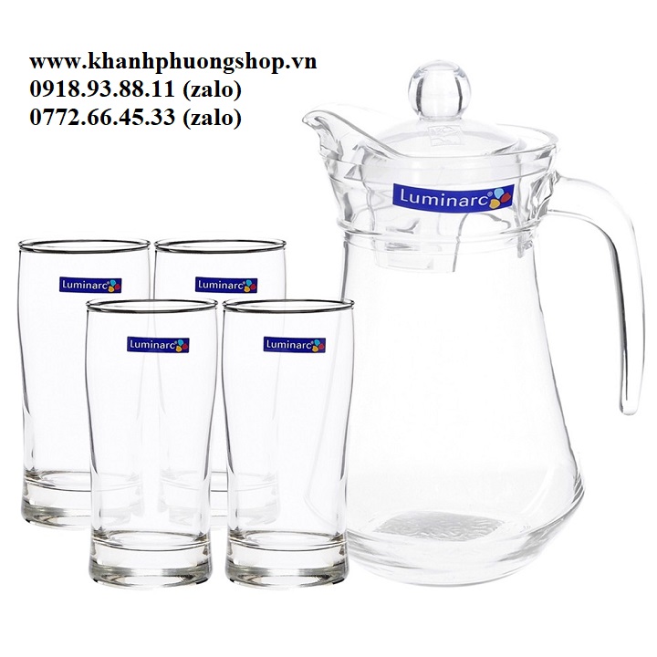 Bộ bình và ly thủy tinh uống nước - bộ bình và ly thủy tinh