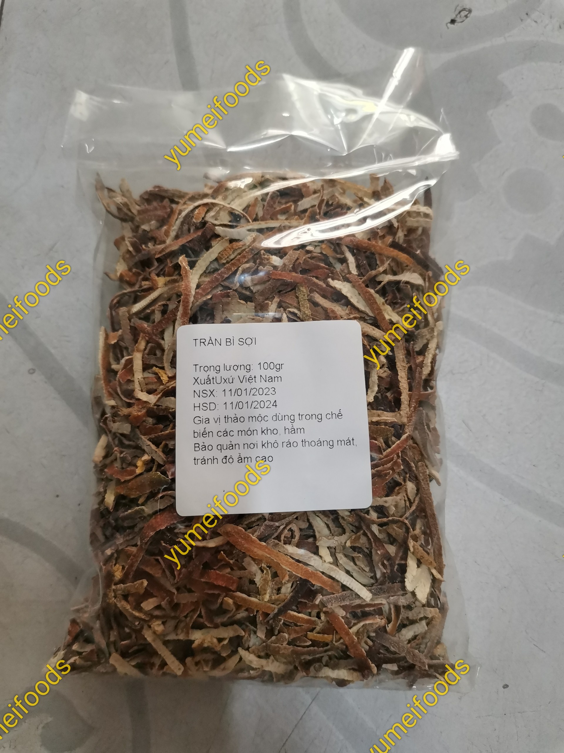 Trần Bì Sợi 100gr - Vỏ Quýt Khô
