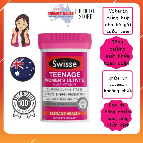Vitamin tổng hợp cho teen girl Swisse Teenage Ultivite Women s