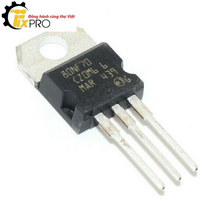 Mosfet 80nf70 80a 70v tháo máy.