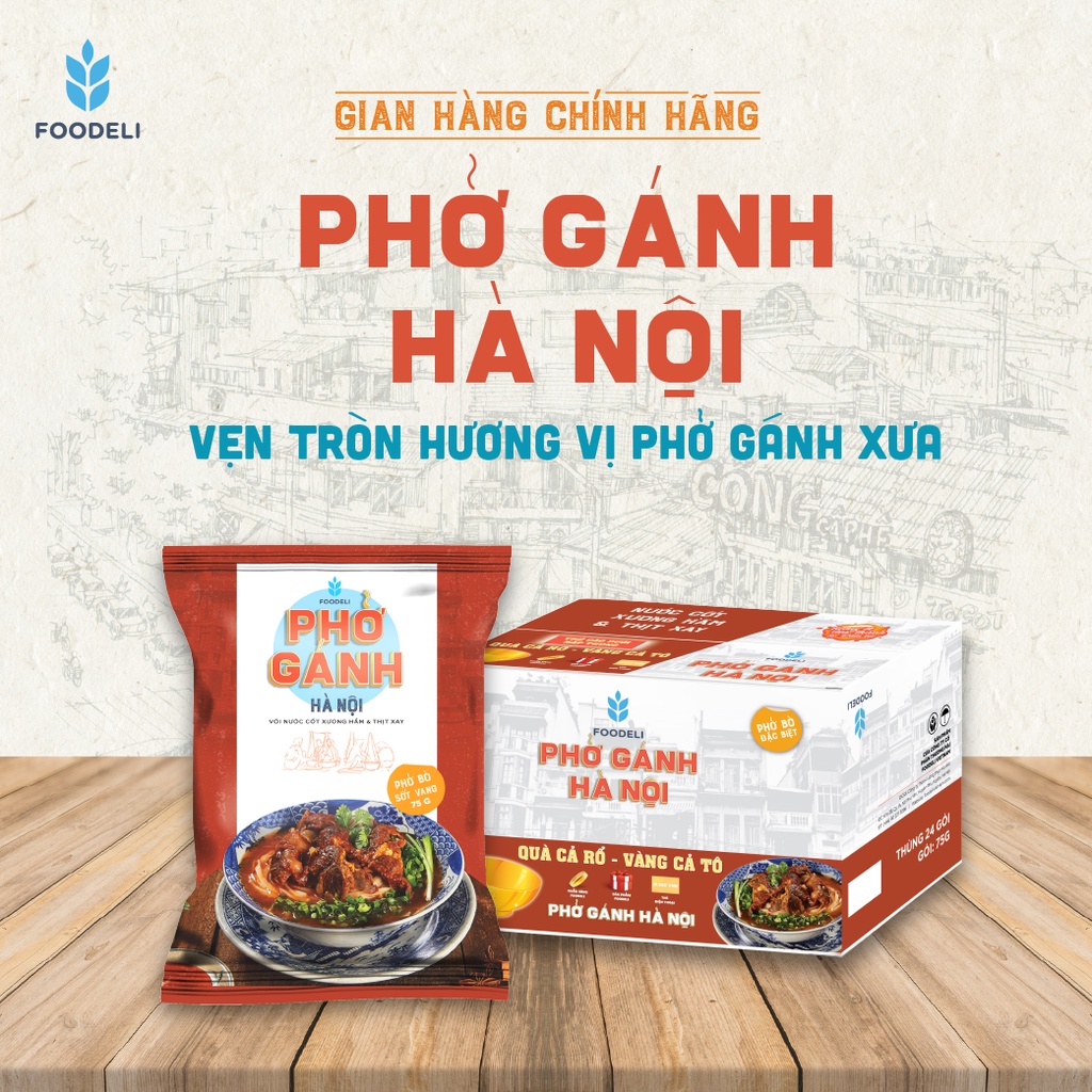 Phở gánh hà nội ăn liền - phở bò sốt vang