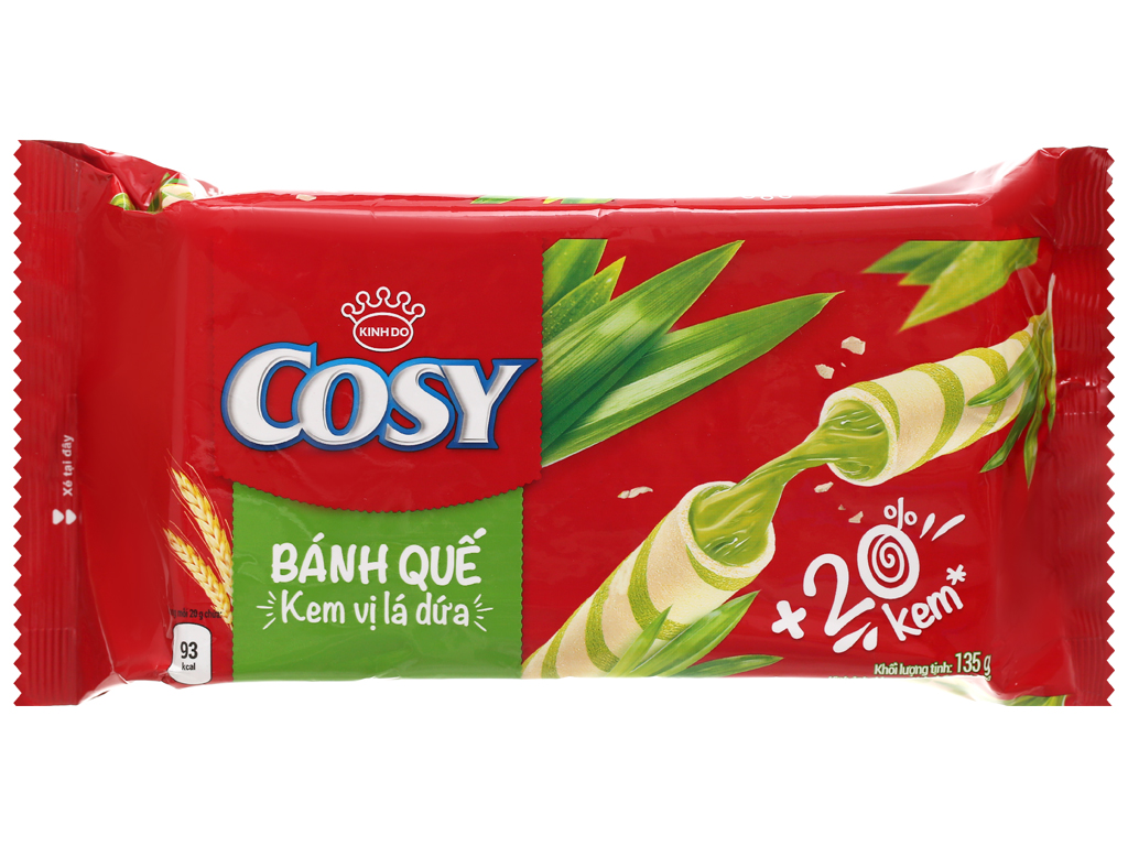 [Siêu thị WinMart] - Bánh quế Cosy vị dứa gói 132g