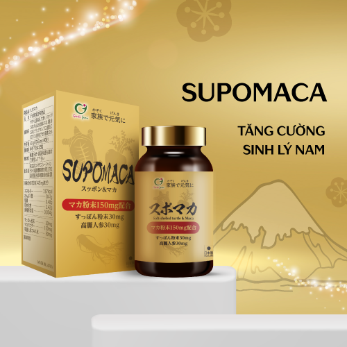 Sâm Supomaca – Hỗ trợ tăng cường sinh lý nam, làm chậm mãn dục, ngăn ngừa xuất tinh sớm (90 viên nang)
