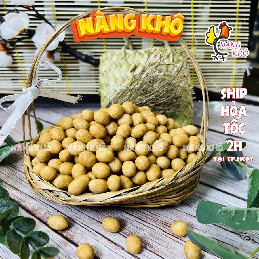 1Kg Đậu Phộng Da Cá Cốt Dừa (Giòn ngon – Bổ dưỡng) | Đồ ăn vặt Nàng Khô