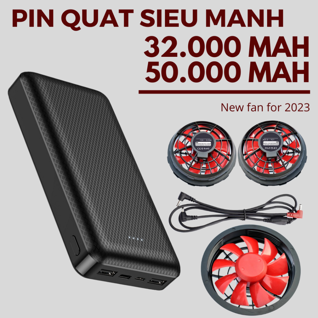 Sỉ phụ kiện áo điều hòa KAW pin 32000 50000 mah Bảo hành 1 đổi 1 tại Uniimart