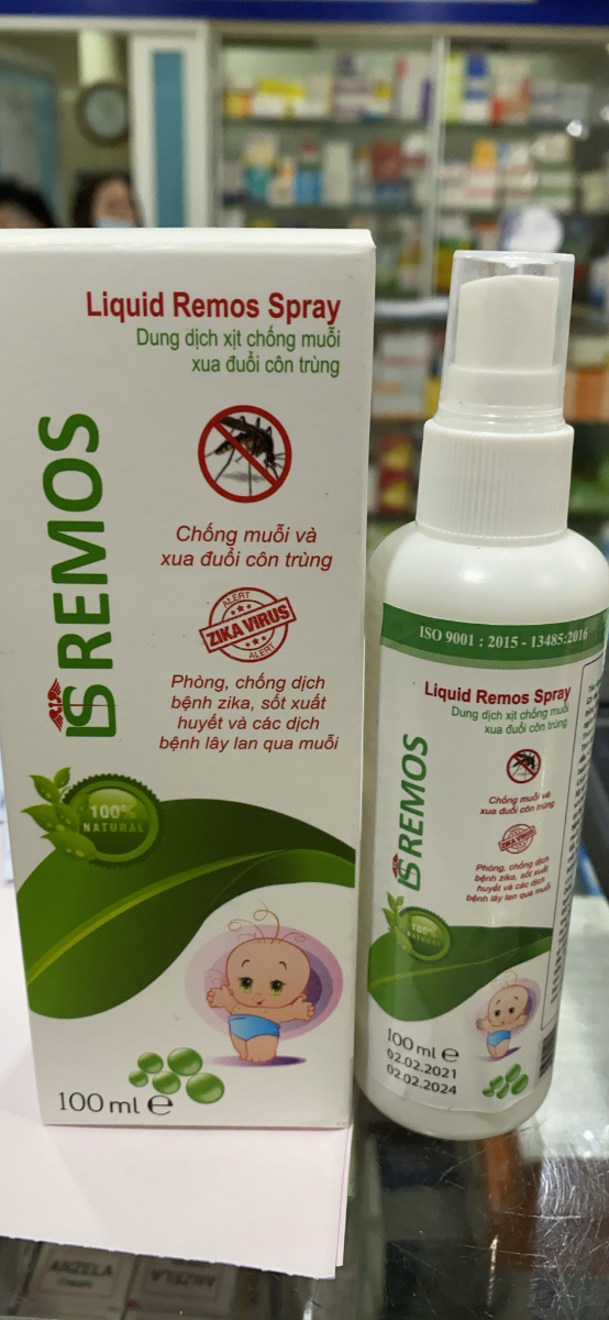 Xịt da chống muỗi is remos 100ml xua đuổi muỗi, xẹp vết đốt