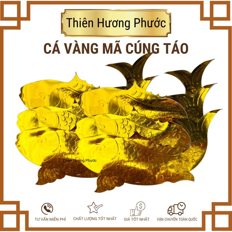 Cá vàng mã cúng táo set 3 con