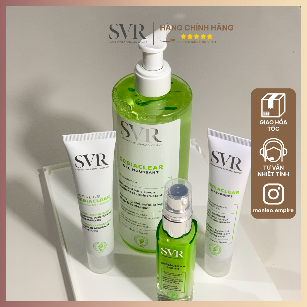 Sữa rửa mặt SVR SEBIACLEAR Gel Moussant