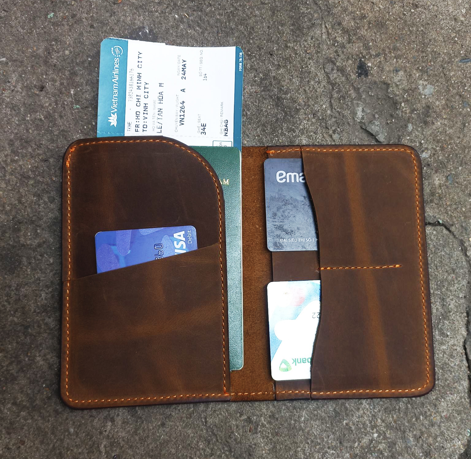 Ví Đựng Passport Da Thật