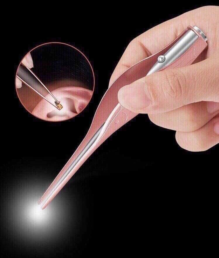 Bộ dụng cụ lấy ráy tai, hộp lấy ráy tai có đèn cho bé - Tặng kèm pin và đầy đủ phụ kiện