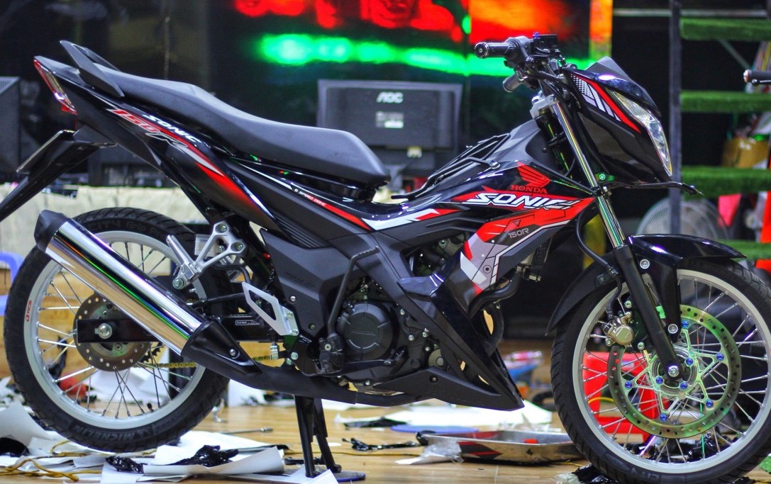 Tem rời honda sonic 150 đỏ đen
