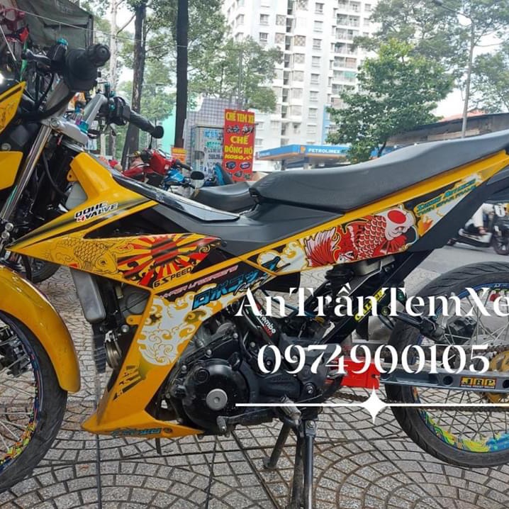 [HCM]Tem rời cá chép hoá rồng satria- raider fi bản 3 lớp bao bay màu trọn đời