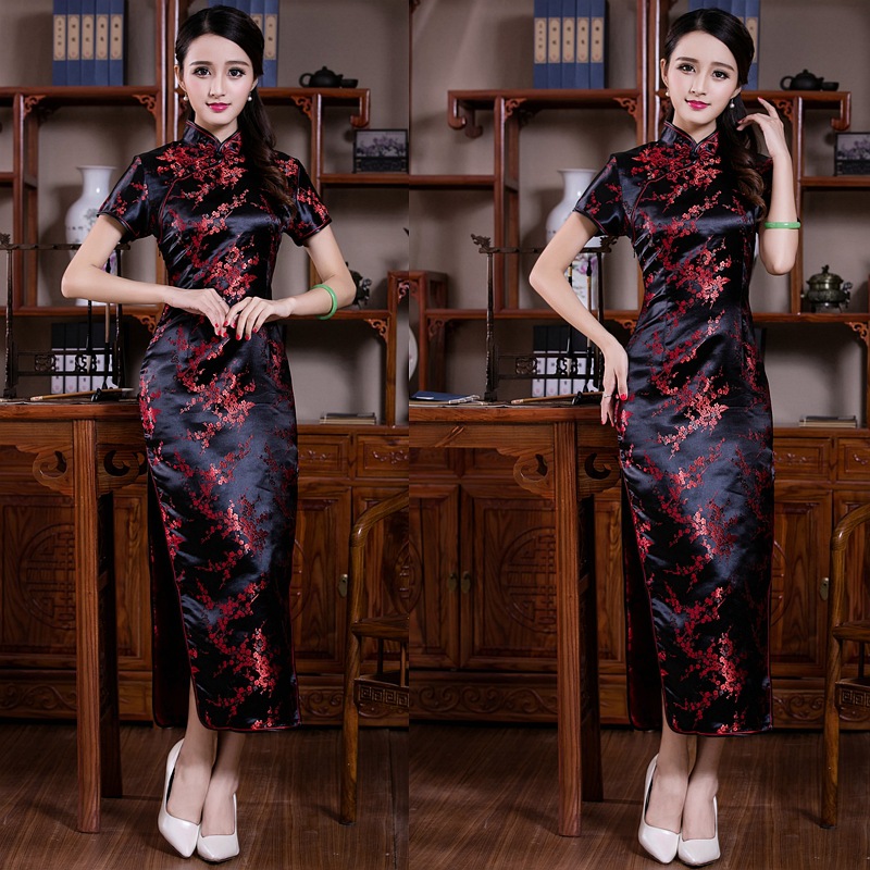 +“”+： Sườn Xám Dài Cỡ Lớn S-6XL