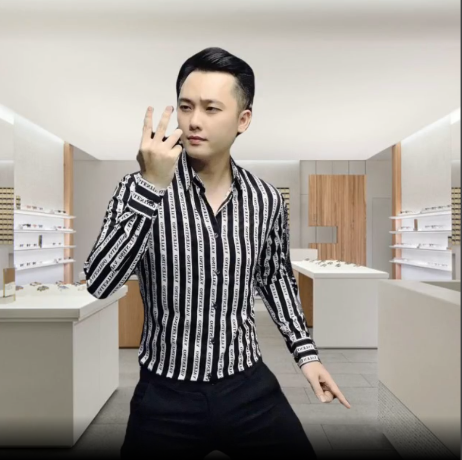 Áo Sơ Mi Nam Phối Hai Màu Đen Trắng