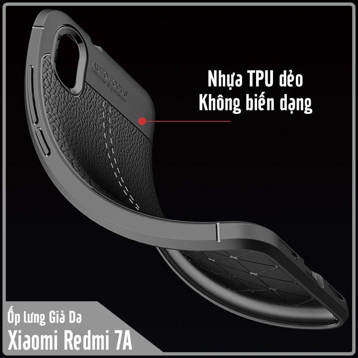 Ốp lưng cho Xiaomi Redmi 7A Giả da chống sốc Auto Focus