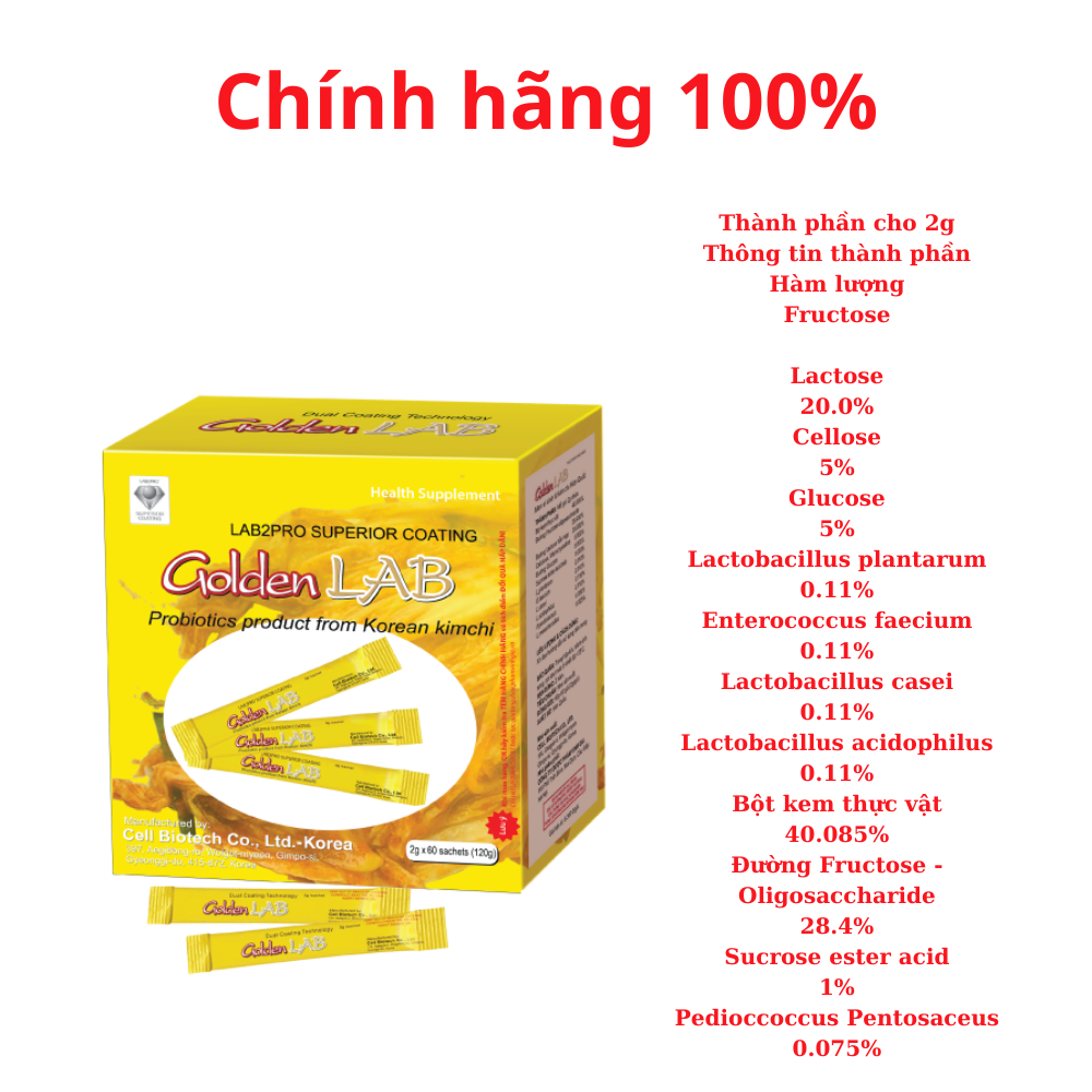 [HCM]Golden lab men vi sinh từ kim chi hàn quốc