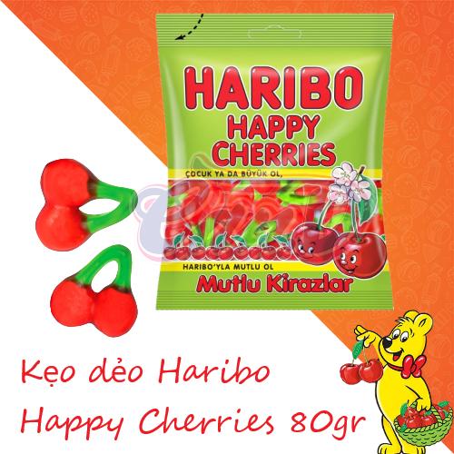 Kẹo dẻo Haribo Happy Cherries 80gr