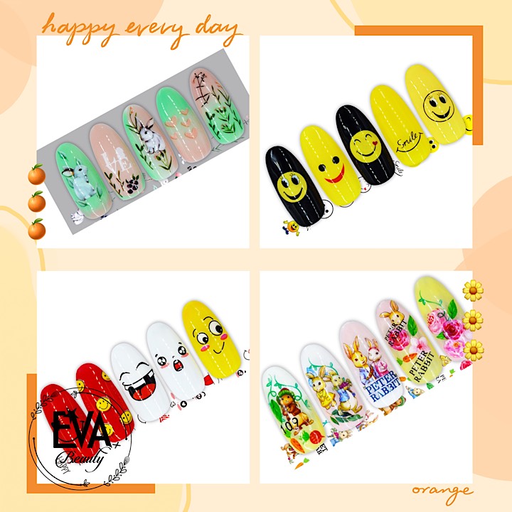 [HCM]Decal Dán Móng Tay 3D Nail Sticker Hoạ Tiết Thỏ Con Peter Rabbit EB109